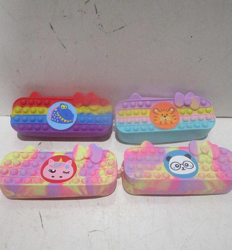 Silicone Pop It Pencil Case – Panda, Unicorn, Dinosaur, Tiger image