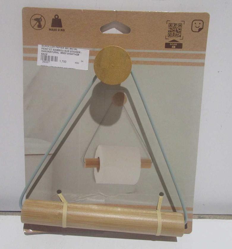 Scroller papier wc metal peint image