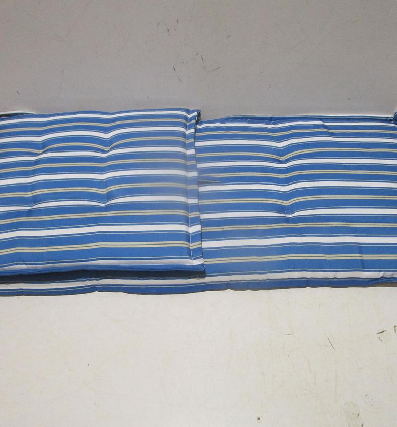 Lounge cushion blue stripes image