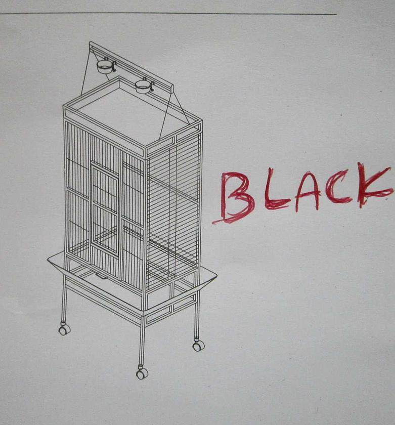 Metal bird cage black 102,5*80*172 image