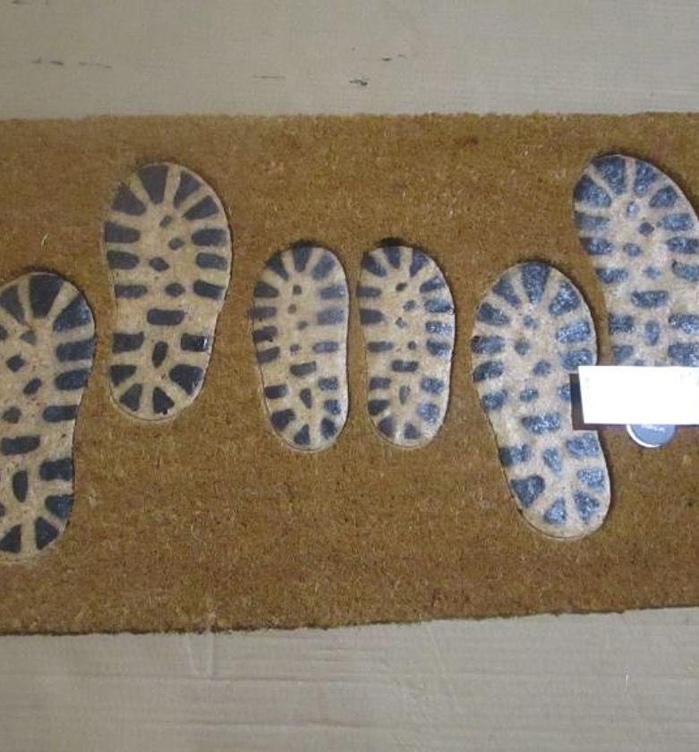 Doormat natural printed embossed image