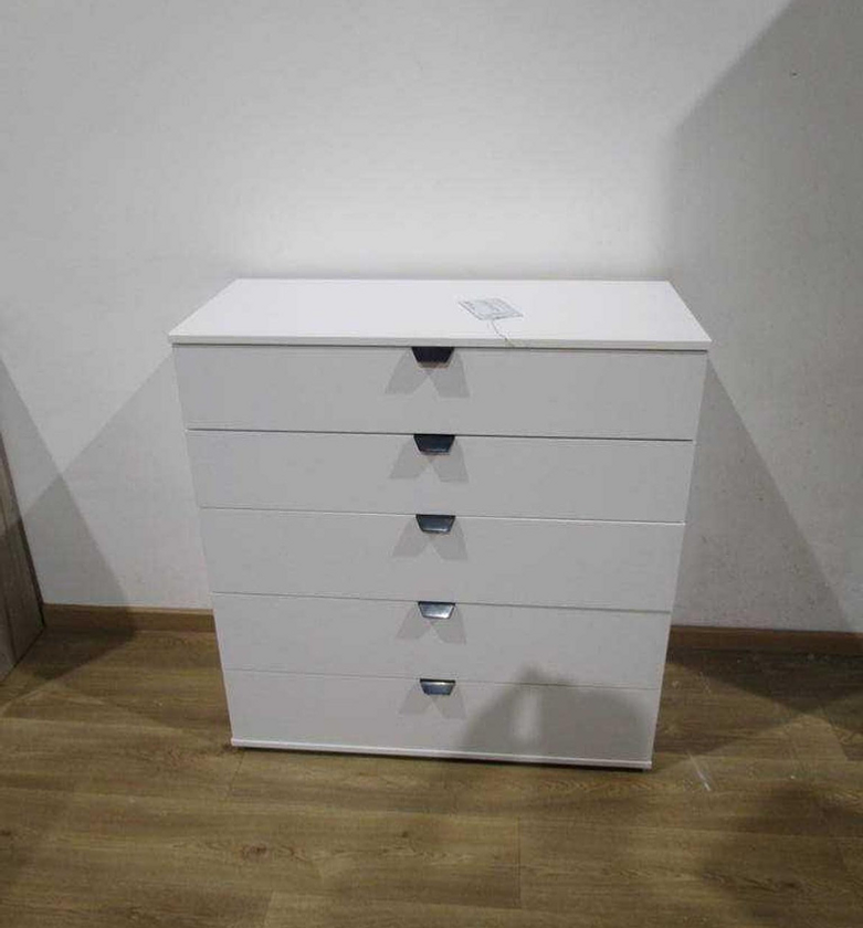Cabinet 5 drawers mat white image