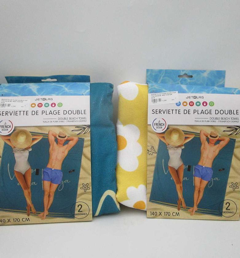 Serviette de plage double image