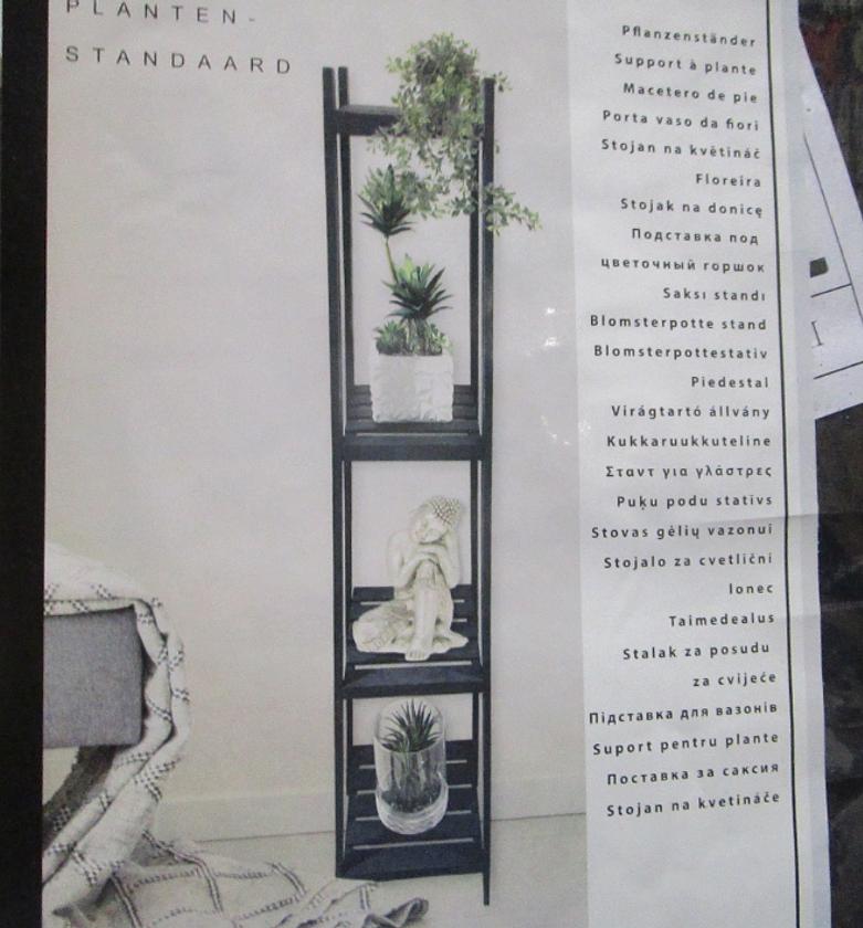 Shelf stand wood 4 layers image