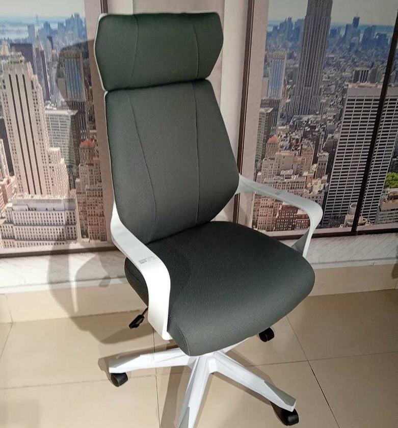 High back office chair grey image