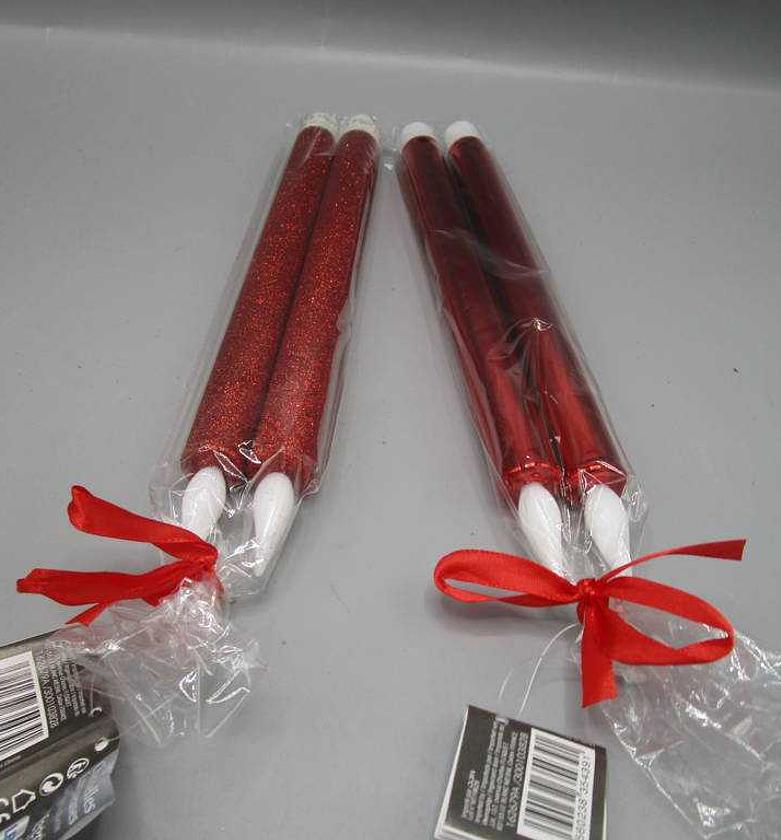 Candle red set of 2 image