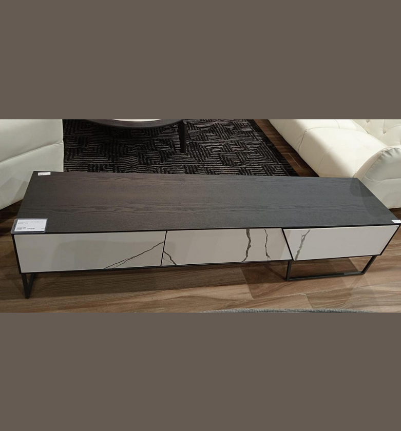 Modern White TV Stand – KD Collection image