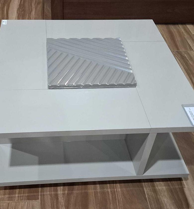 Auralis White Coffee Table – Modern Square Design image