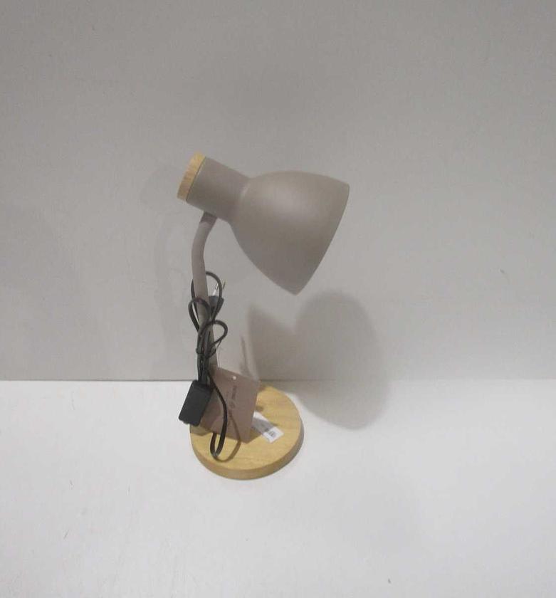 Table lamp metal with wood image