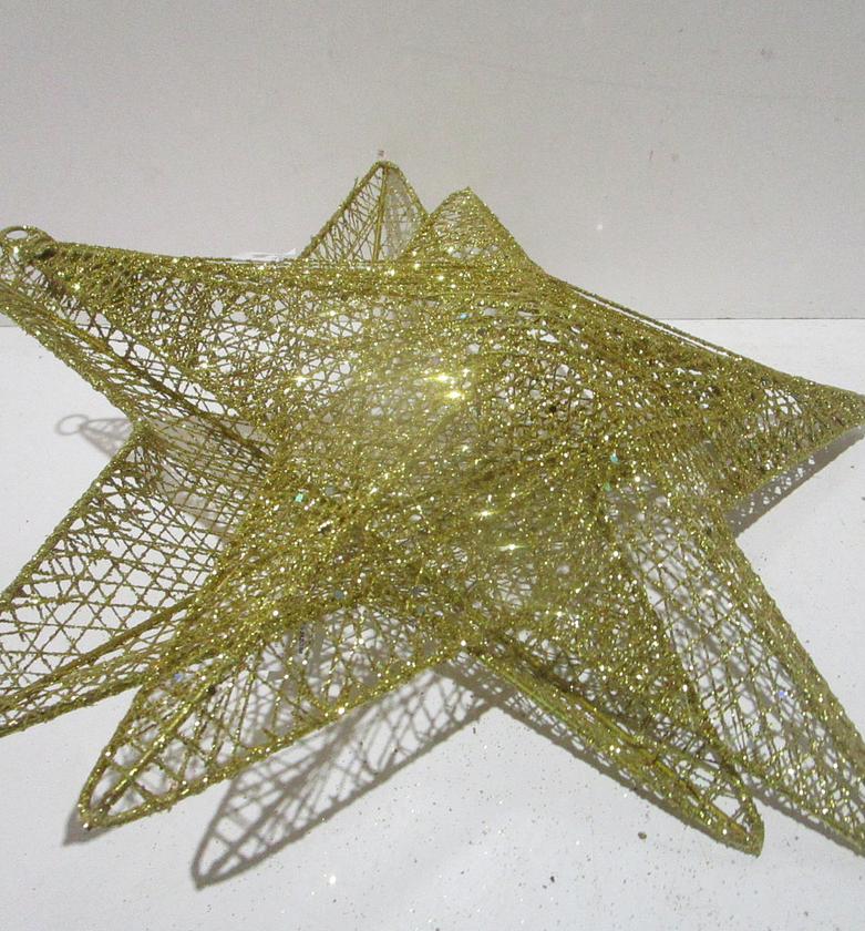Xmas deco-star metal gold image
