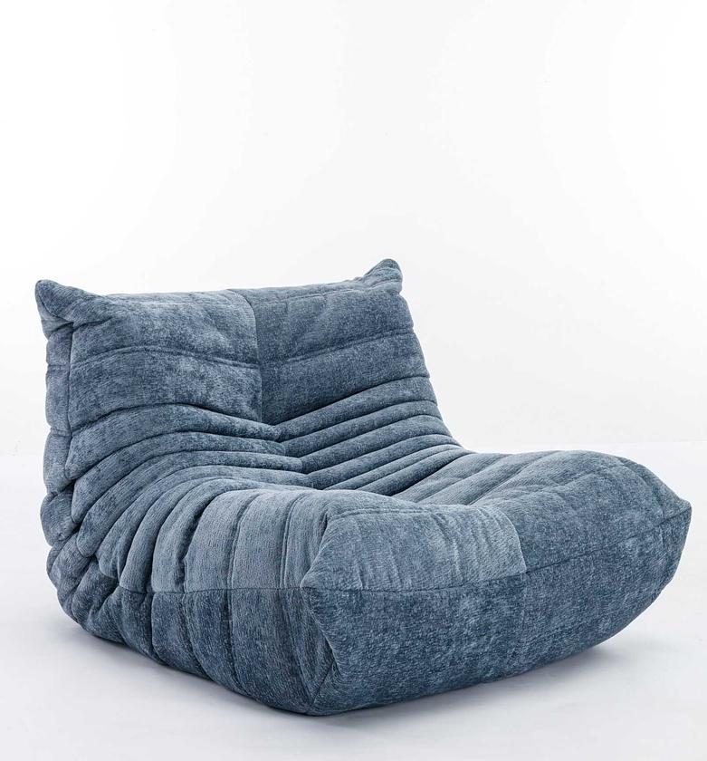 Pouf chenille relax blue #ref:3002 image