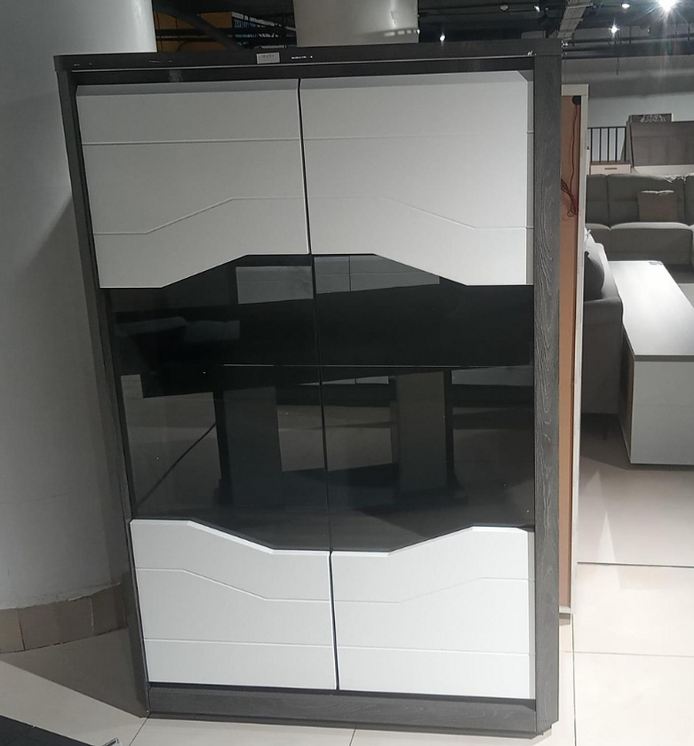 Glass cabinet 2 doors with image