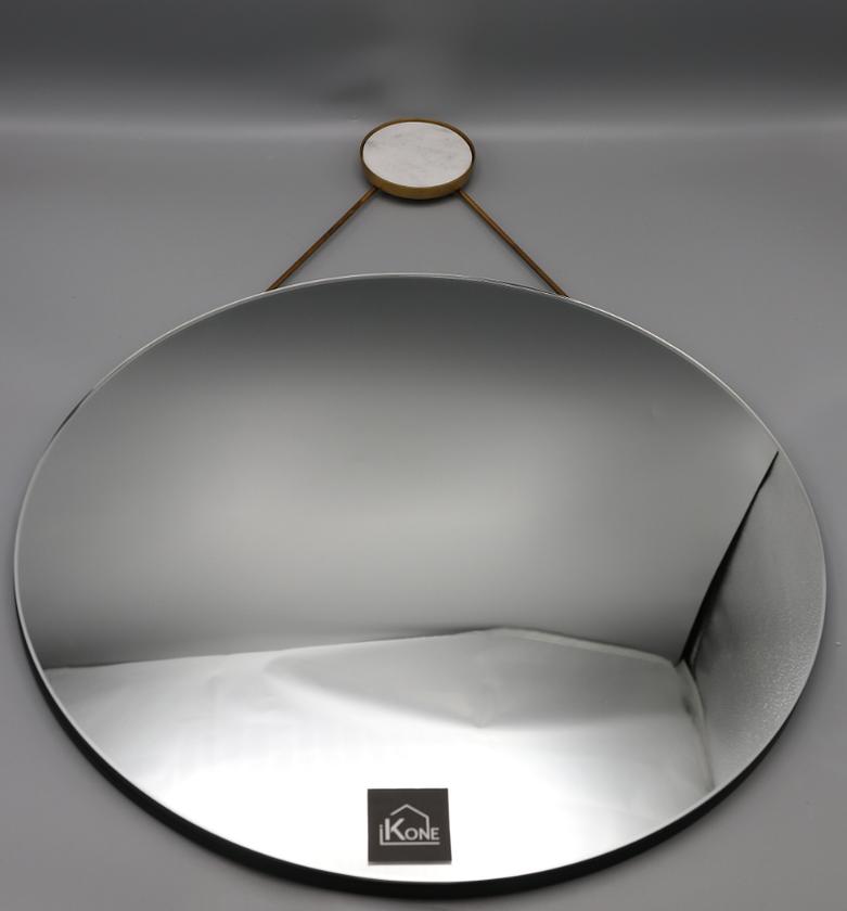 Round mirror with marble image