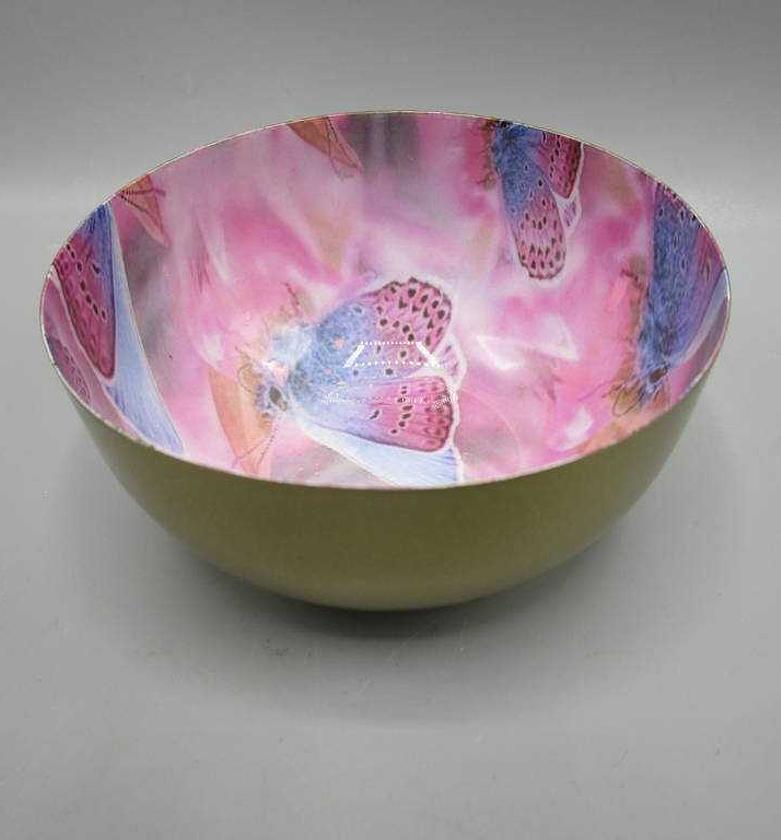 METAL BOWL ENAMEL- PINK/B image