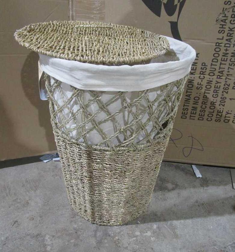 Laundry basket 41l reed round image