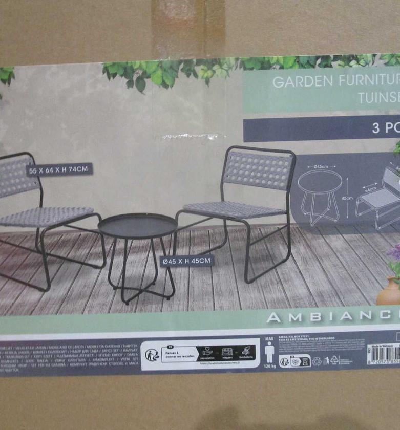 Garden set 3pcs pp rattan image