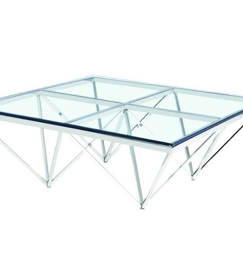 Coffee table silver 105*105*40 image