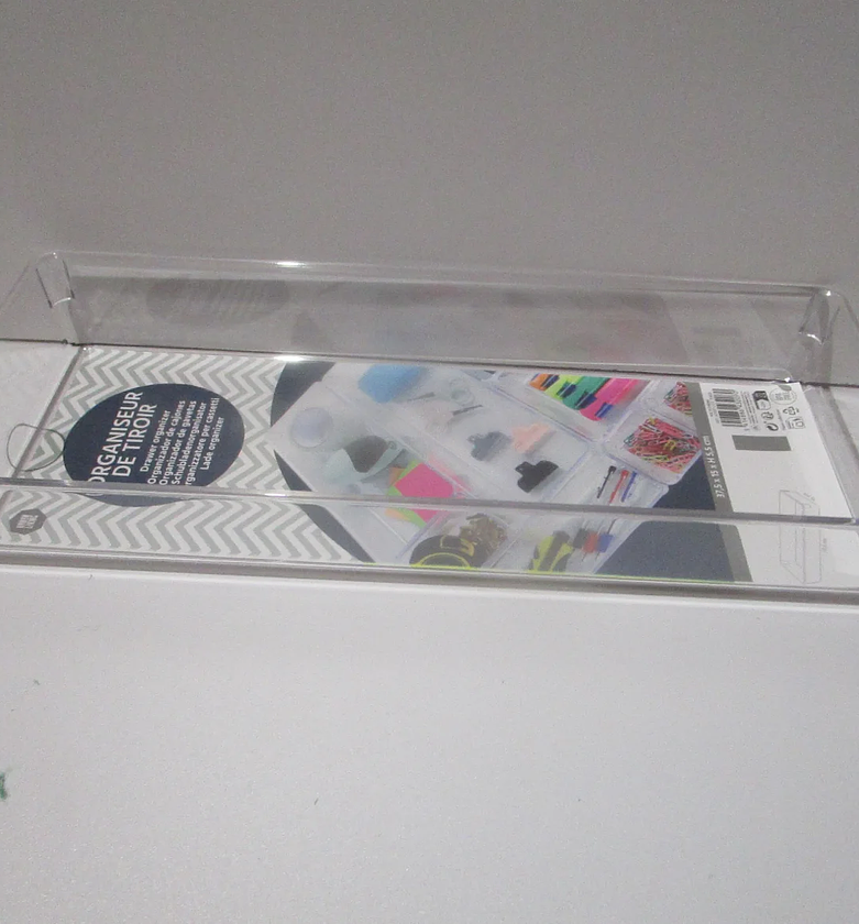 Easy Storage  Extra Large Clear Polystyrene Drawer Organizer Tray image
