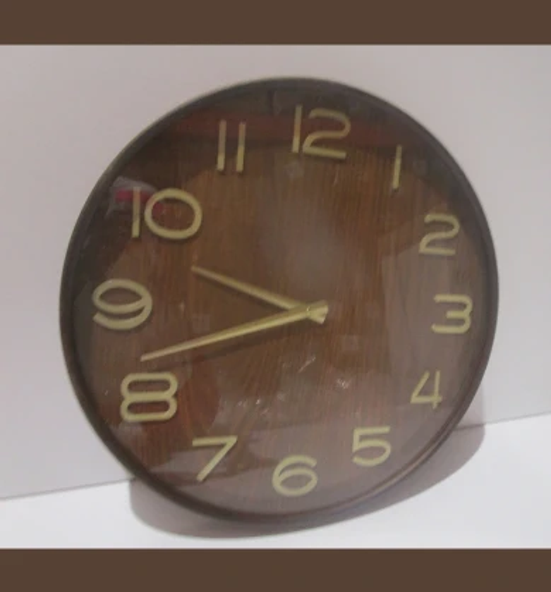 Clock wood clock ivana brown image