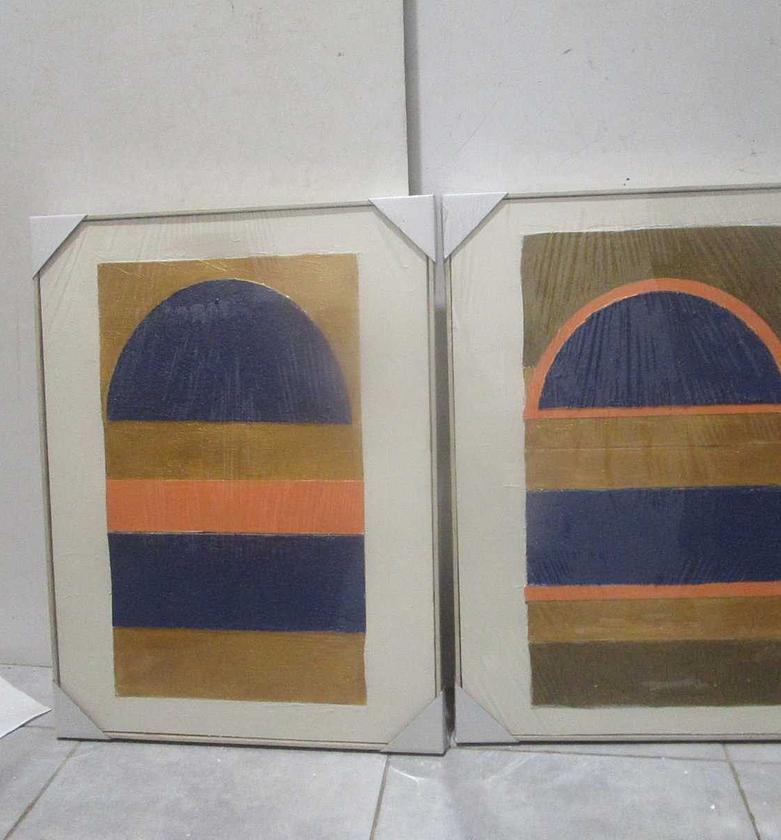 Canvas abstract with plastic image