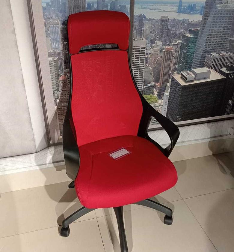 High back office chair red image