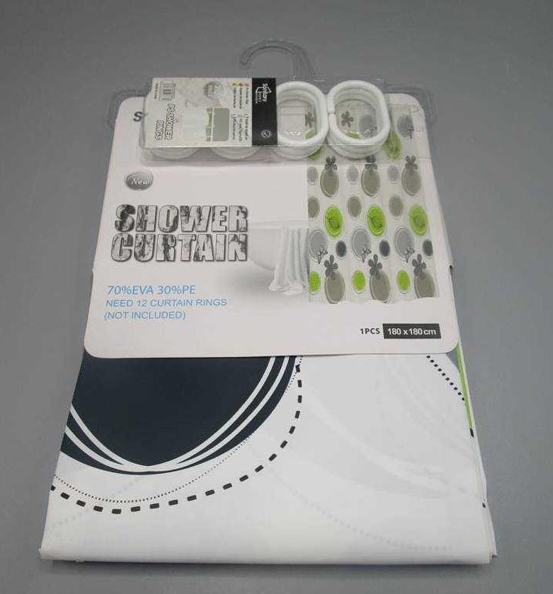 SHOWER CURTAIN WITH 12 WH image