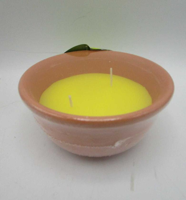 Candle in terracotta pot  image