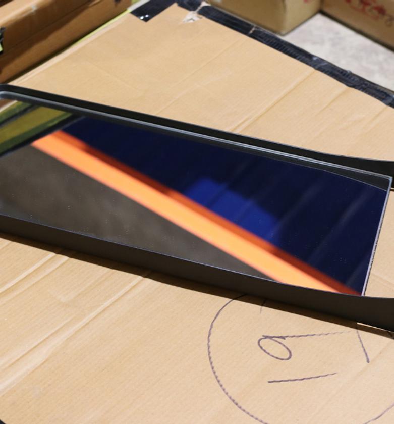 Rectangle mirror with low image