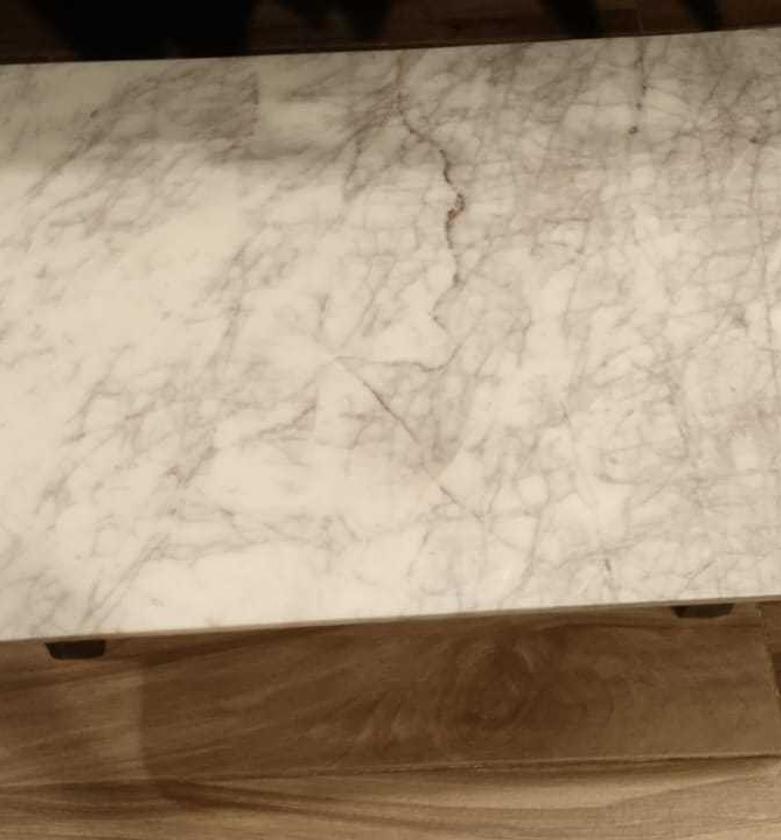 Coffee table white marble image