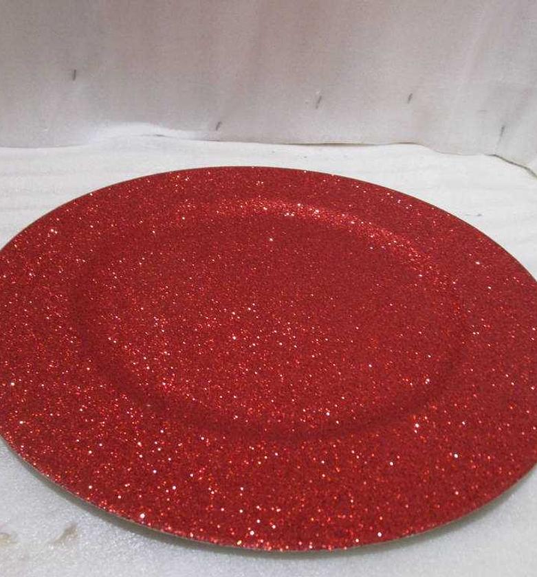 Glitter pres. round plate image