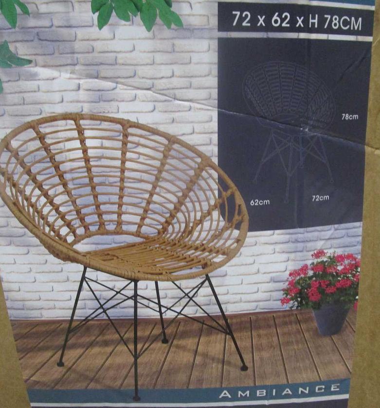 Chair rattan round seating image