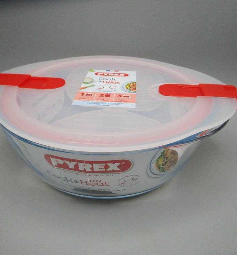 Plate round with plastic lid image