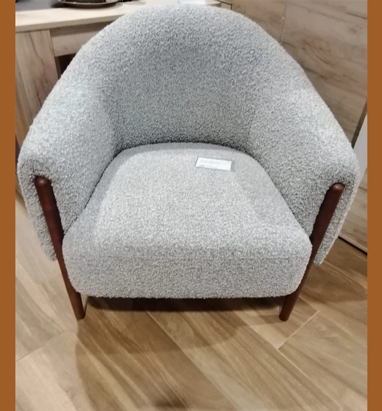 Armchair fabric grey pine image