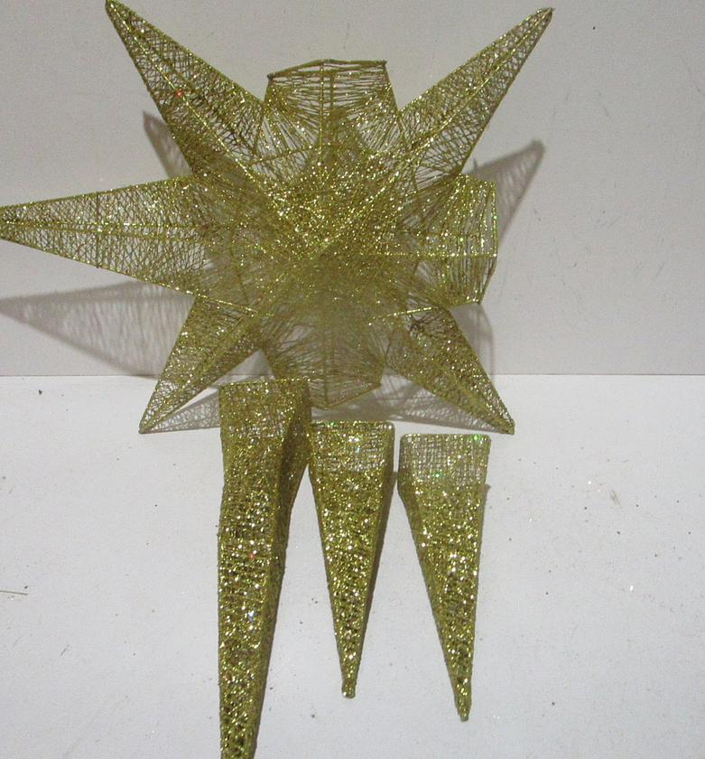 Xmas deco-star opp bag gold image