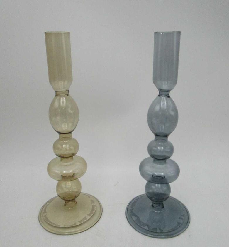 Candleholder glass 22cm 2ass image