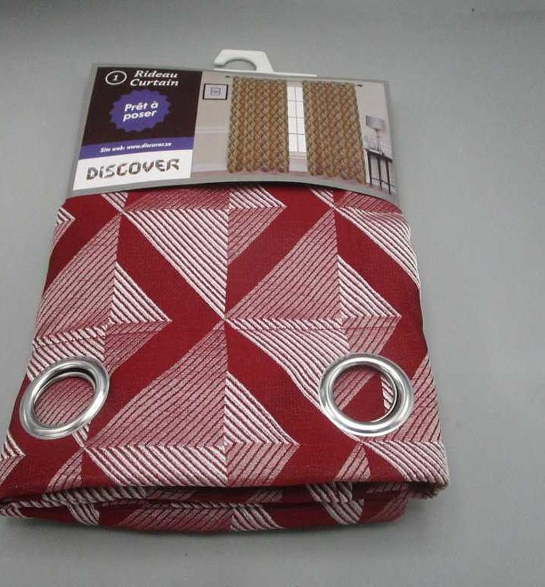 Silver Brass Ring Curtain – 100% Polyester, 160 GSM (140×270 cm) image