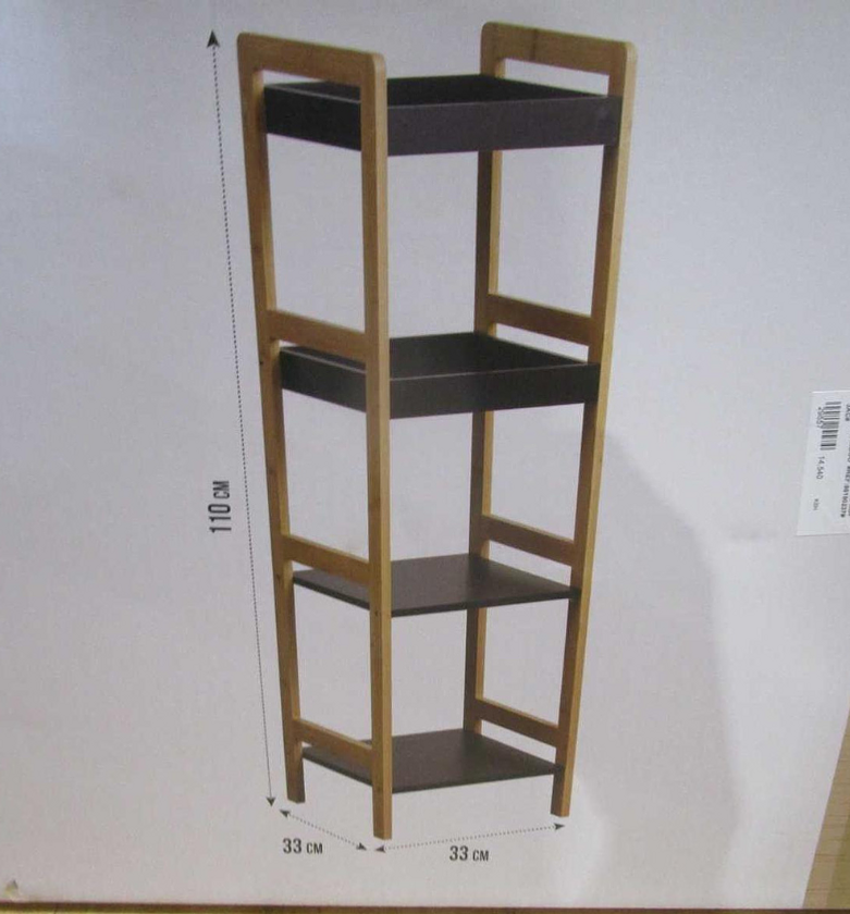 Cabinet bamboo 4 shelves mdf image