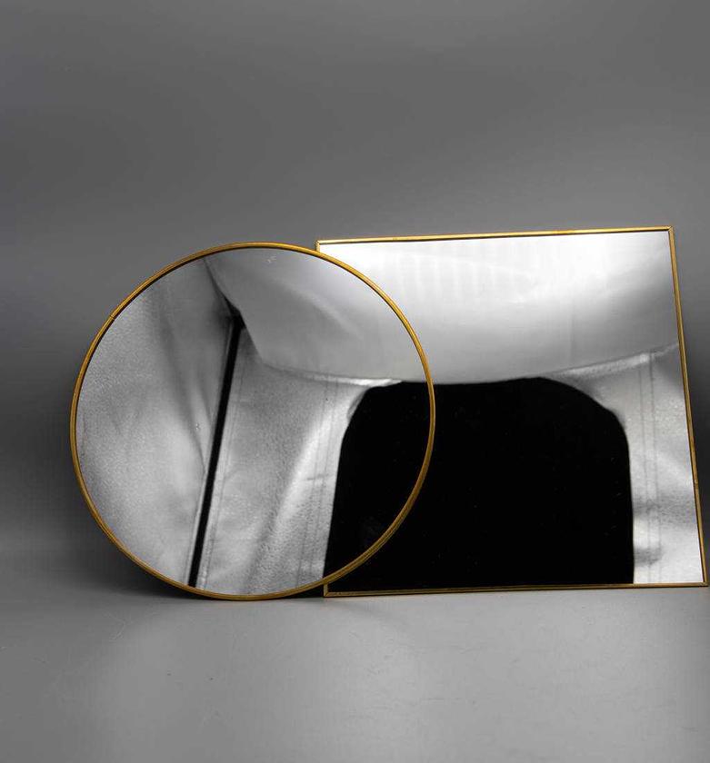 MIRROR PLATE 25CM GOLD 2A image