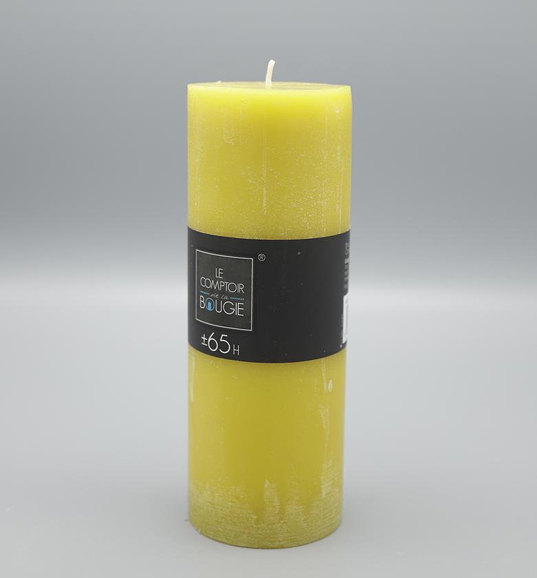 YELOW RUSTIC RND CANDLE6. image