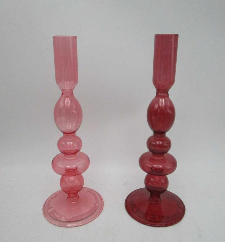 Candleholder glass 22cm 2ass image