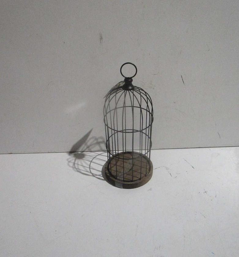 Boudoir Froufrou Decorative Cage – Small Wood & Metal Design image