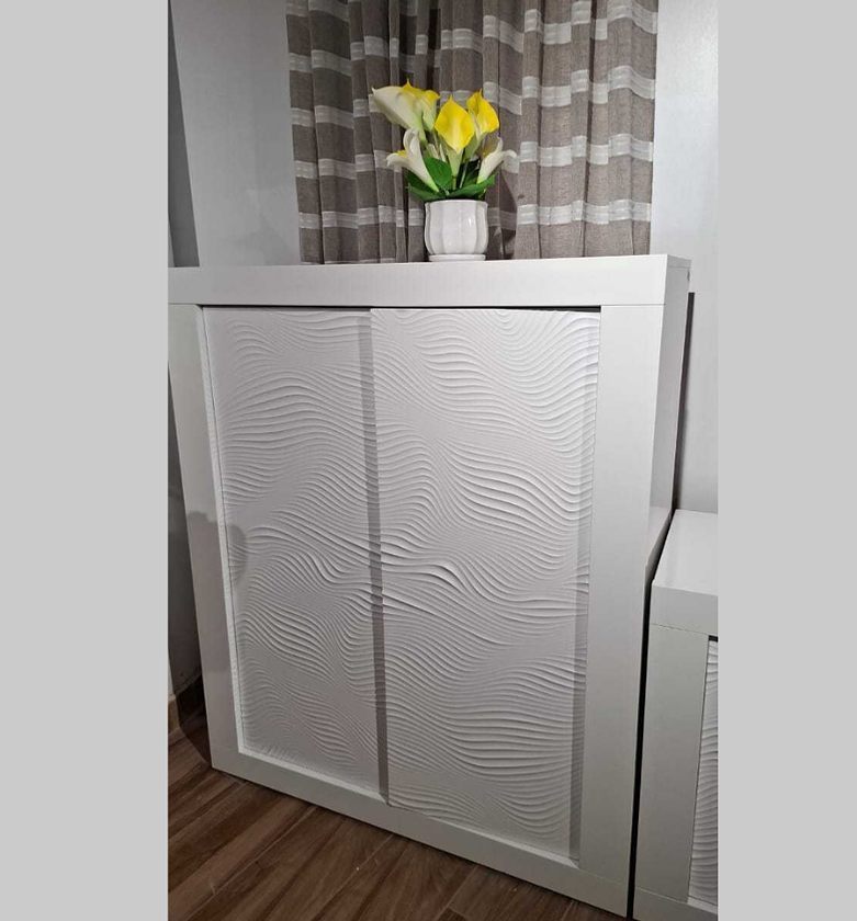 Serena White Cabinet – 2 Doors with LED Lighting image