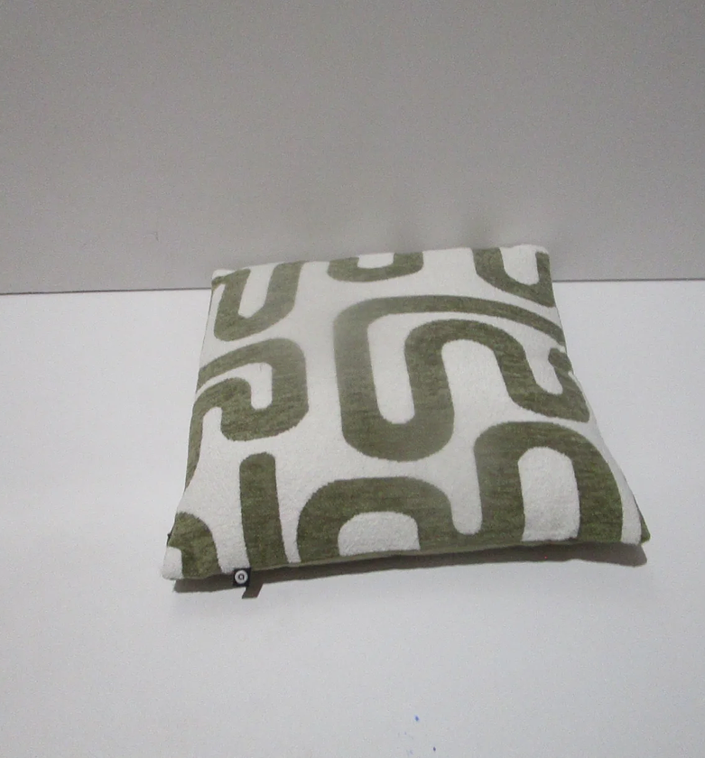 Safina Khaki Chenille Jacquard Decorative Cushion (40x40 cm) image