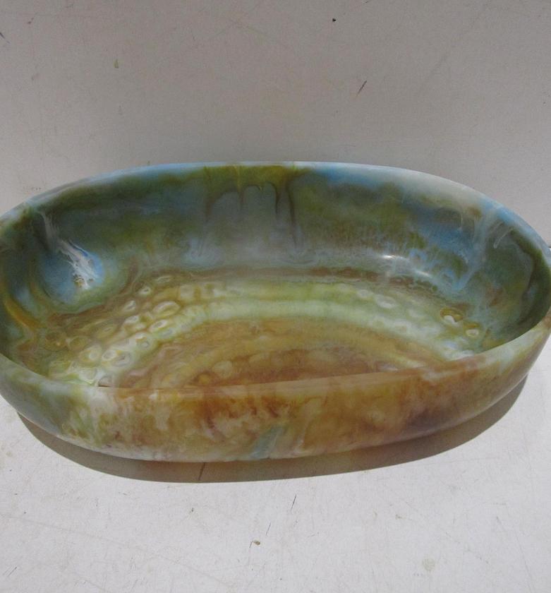 Bowl resine matte large oval image