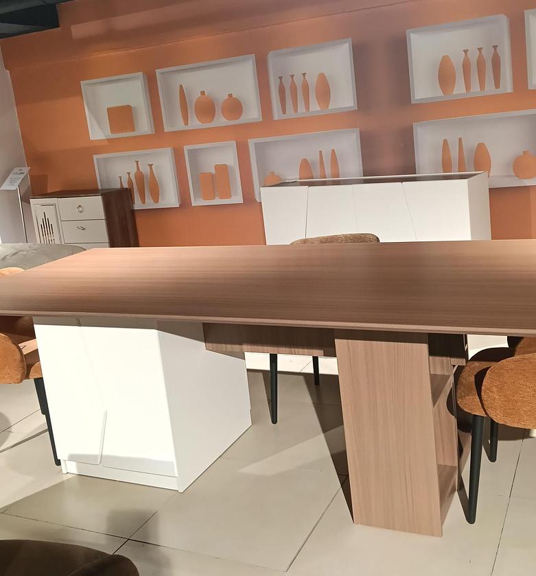 Dining table 6818 lt walnut/8008 image