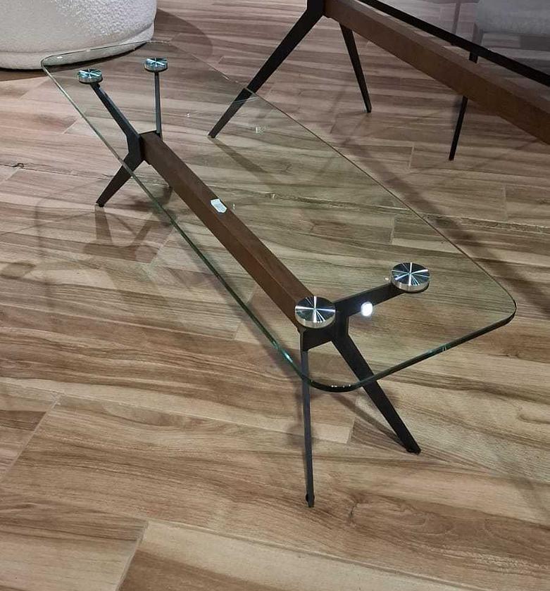 Tv stand 12mm tempered glass+solid image