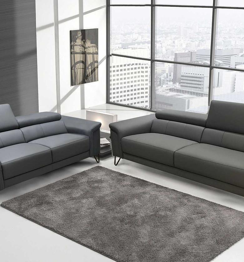 Belvaro Taupe Leather Sofa Set 3+2+1 image