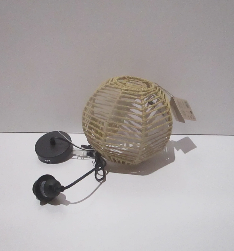 Caren Natural Woven Paper Pendant Lampshade (Diameter 24 cm) image