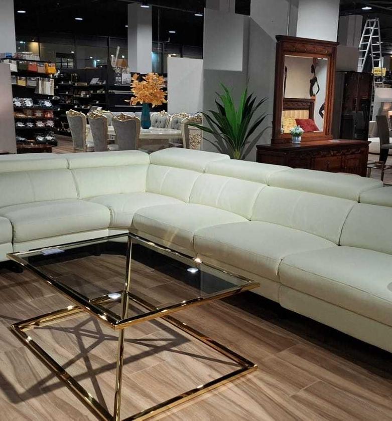 Sofa corner 810 white leather, image