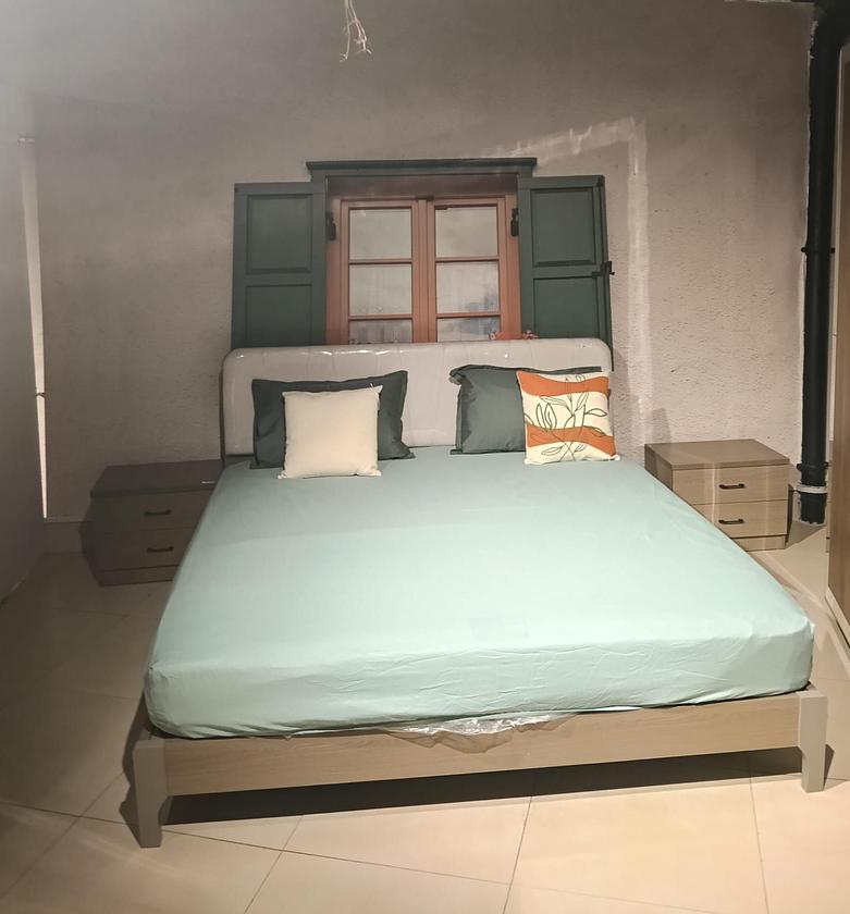 Bed oak grey 1800x2000x1000 image